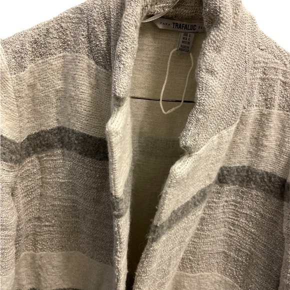 Zara Stripe Duster Long Coat - Picture 9 of 9